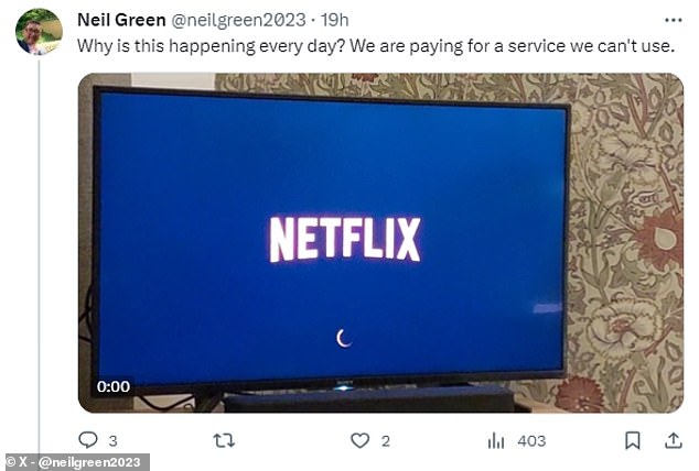 Frustration: When trying to watch TV shows and movies on Netflix through their Sky Q box, customers have reported experiencing issues 