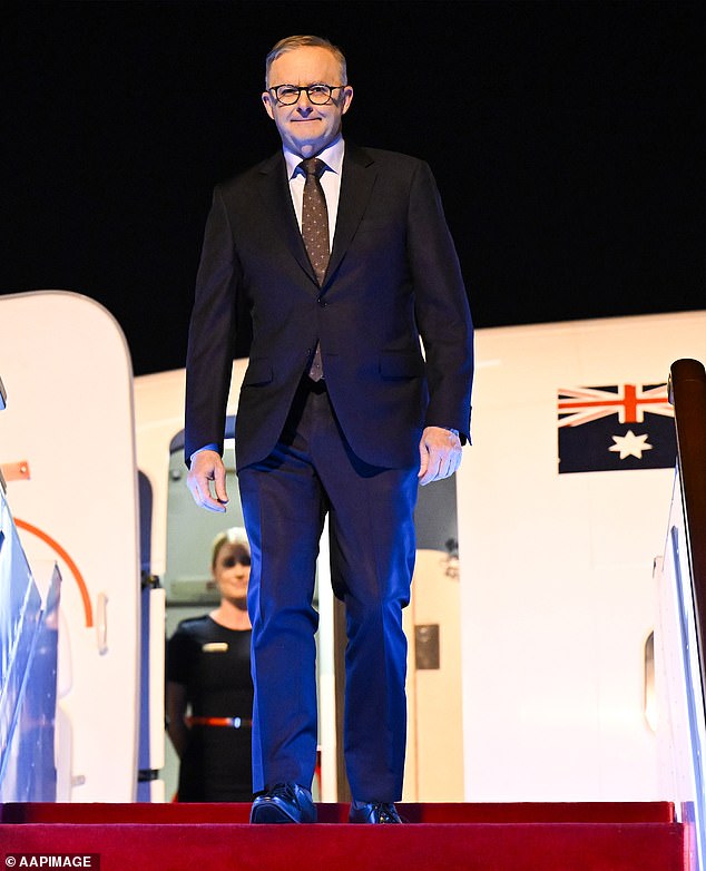 Australian Prime Minister Anthony Albanese arrives at Hongqiao Airport, Shanghai in China earlier this month