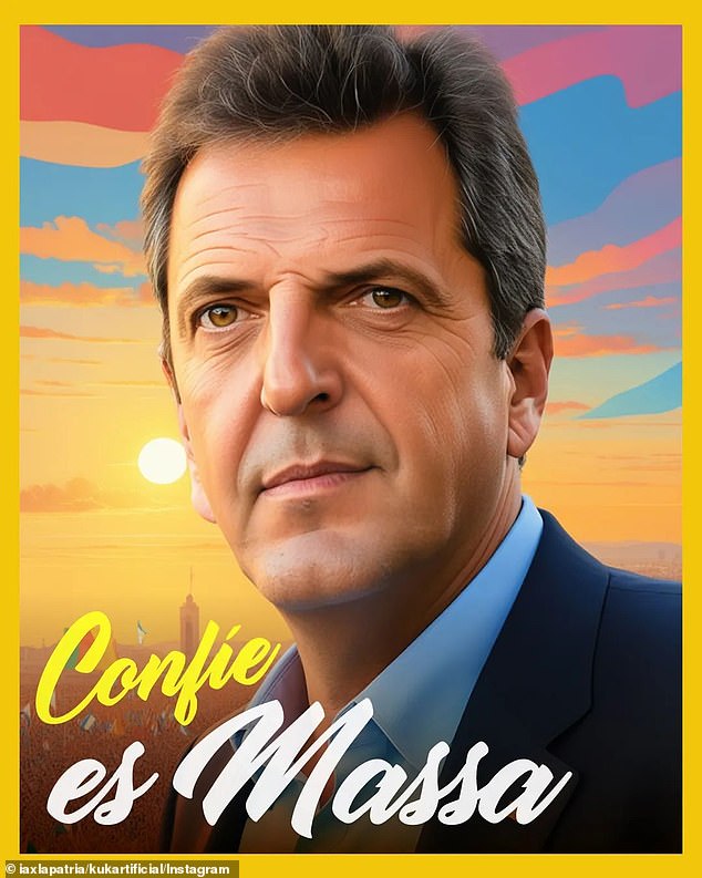 Massa has several AI-generated posters, some with a crowd cheering around him and others of him standing alone as he stares into the distance