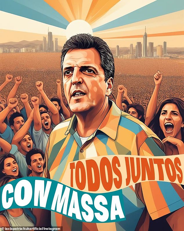 Massa's campaign fed a system with specific instructions on the promotional posters