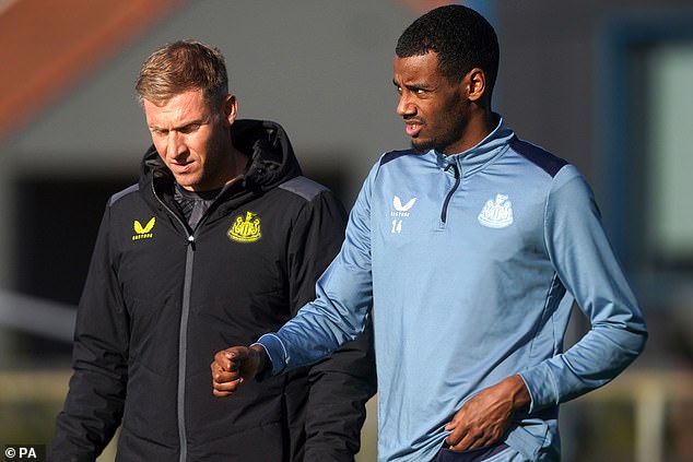 Alexander Isak is expected to return after the international break after a groin injury