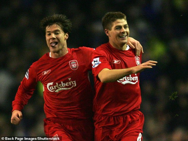 Steven Gerrard (right) and Xabi Alonso won the Champions League together in 2005, but never won a Premier League title