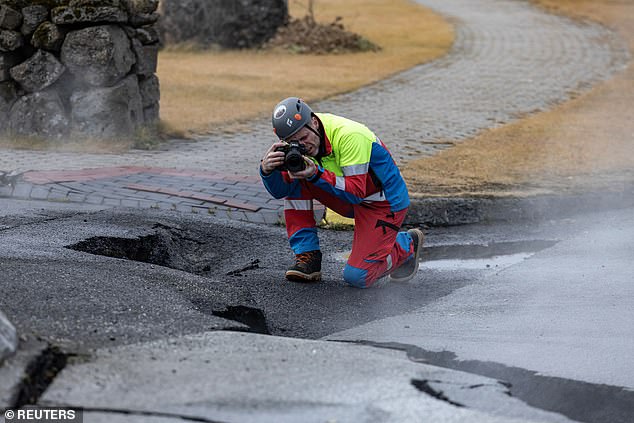 Experts have warned that subsidence will worsen in Grindavik, where massive sinkholes have formed