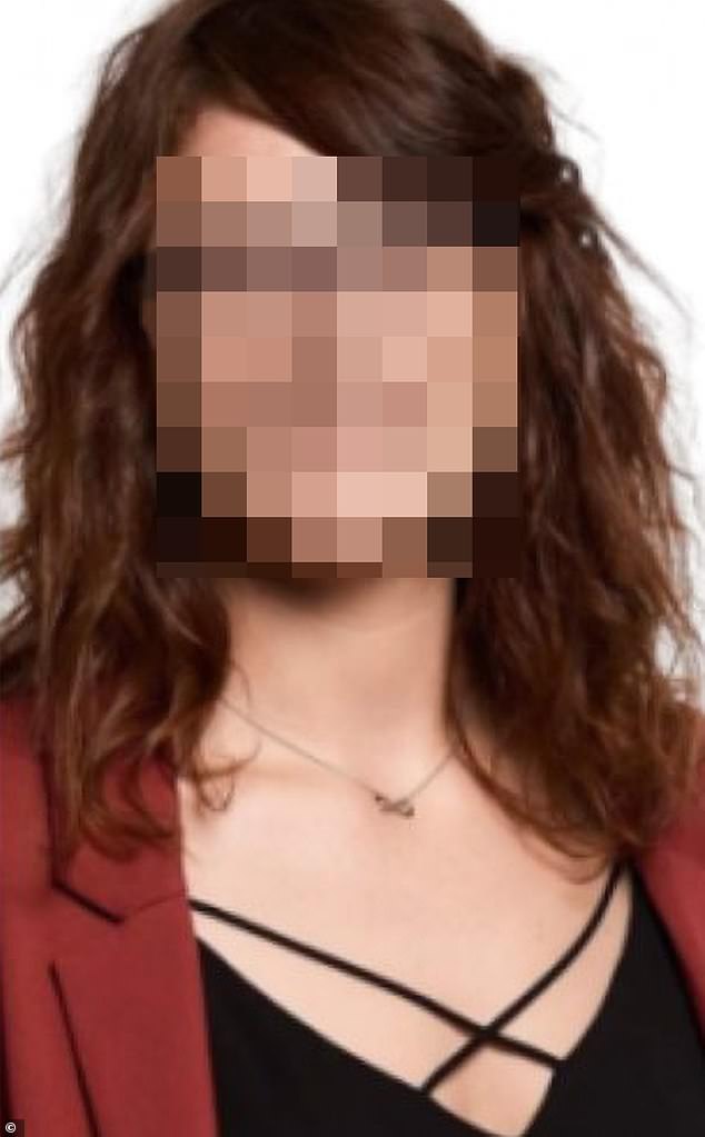 The female officer, identified only as 'S' (pictured), allegedly used a senior staff member's office so she could have sex with staff during the working day while they were assigned to guard inmates at the mixed prison, SudInfo newspaper reports