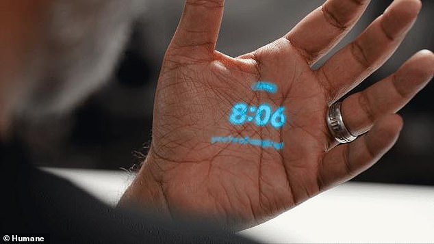 Instead of a screen like a traditional phone, AI Pin projects a screen onto the user's hand with a laser or can be controlled using voice commands