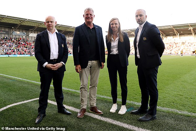 Patrick Stewart (left), United's general counsel, will become interim CEO of Man United