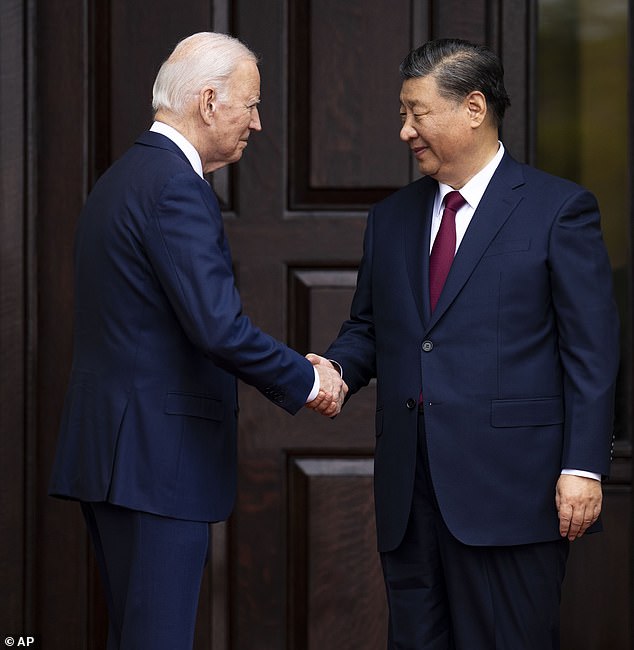 Earlier, Biden and Xi shook hands when the Chinese leader arrived