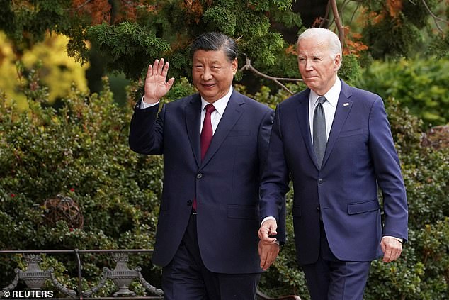 Xi and Biden took a walk through the gardens together