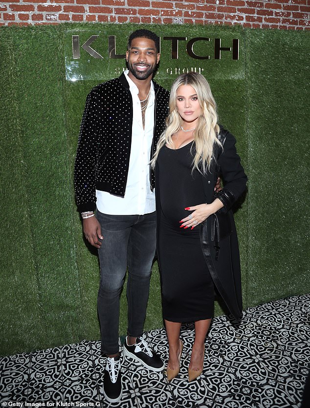 Doomed romance: Khloe and Tristan started dating in 2016 while his ex-girlfriend Jordan Craig was pregnant with their now five-year-old son Prince.  His public scandals initially broke out just days before Kardashian welcomed their first child together (2018 photo)