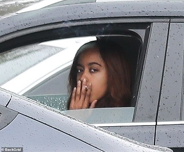 It's not the first time she's smoked a cigarette.  She was also seen taking a smoke break in LA last month