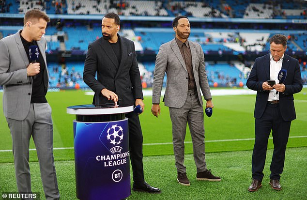 Humphrey (left) hosted the Champions League and Premier League coverage on BT Sport