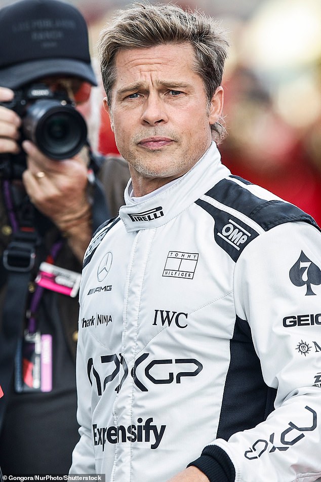 Brad Pitt, star and producer of Apple TV+'s F1 film, is in Las Vegas this weekend