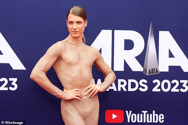 Christian, the son of entertainment reporter Richard Wilkins, left little to the imagination in the sheer dress at the ARIAs earlier this week