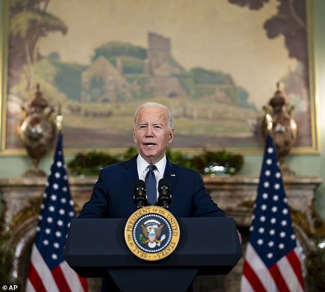 Biden read from a pre-prepared list of names he could use at his press conference on Wednesday, calling on 