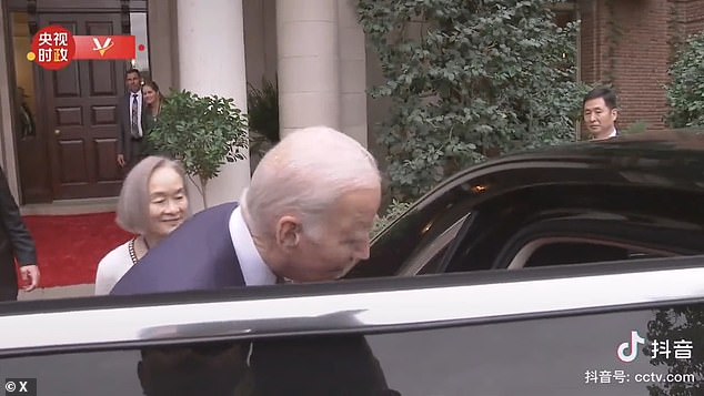 President Biden Takes a Look Inside President Xi's Custom Car Known as 'Red Flag'