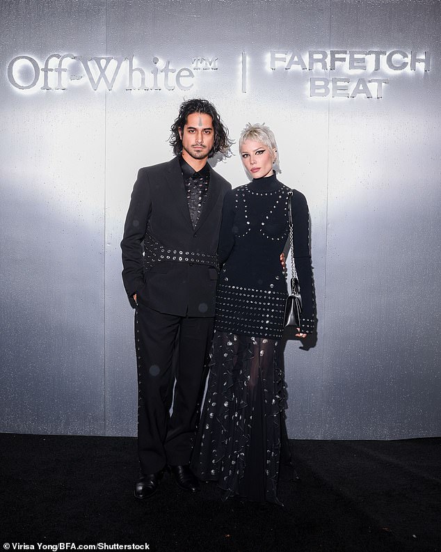 Edgy-chic couple: Halsey, 29, also showed up at the party with her new boyfriend, Avan Jogia, 31