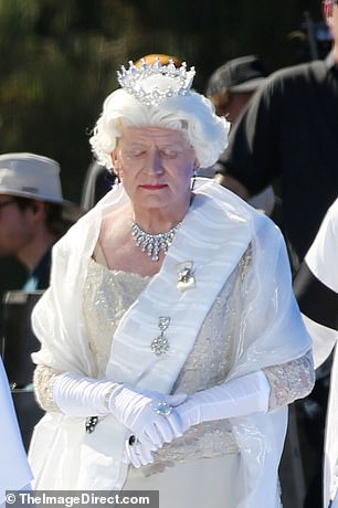 The music video shoot featured royalty in the form of a Queen Elizabeth impersonator