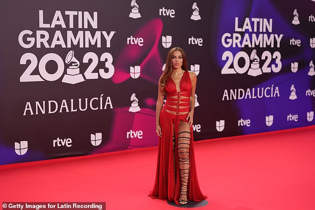 Star-studded: Anitta was joined at the event by a number of glam stars including Shakira, Karol G and Rosalia