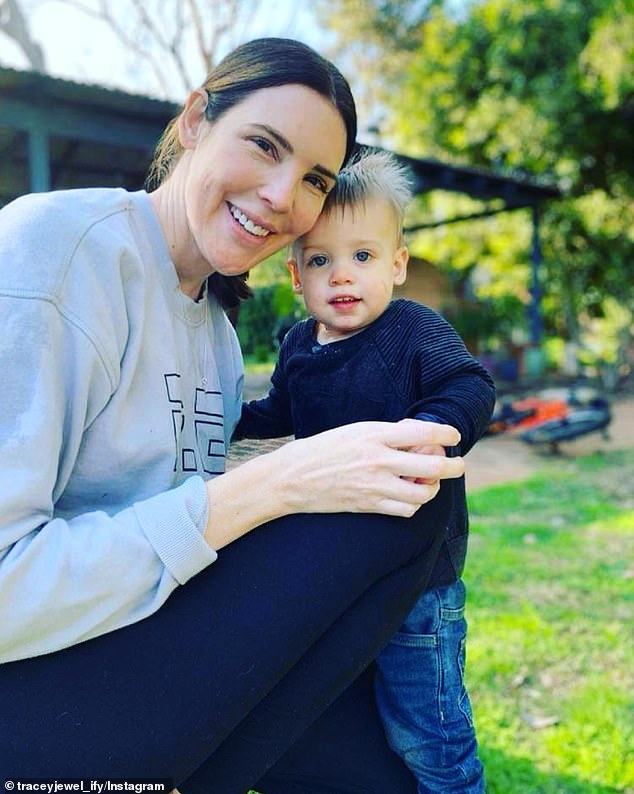 The mother of two added that she hasn't been able to share her health journey yet because she hasn't confirmed what's ailing her.  Pictured with her son