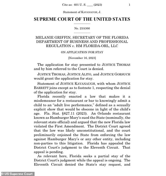 1700200786 943 SCOTUS denies Floridas request to enforce new law making it