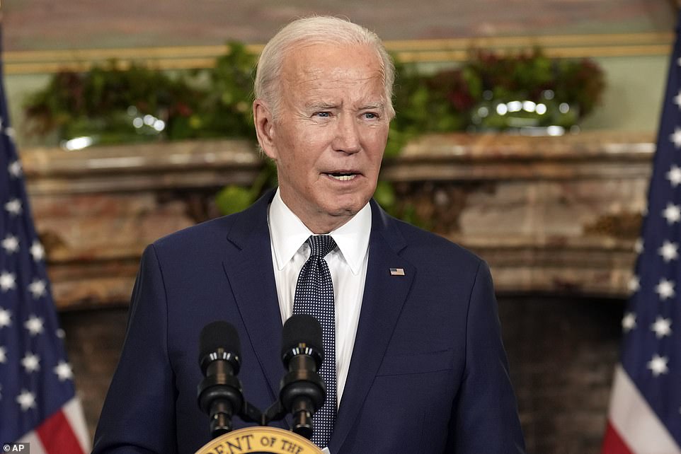 He pulled his head to the side and clutched his hands even tighter.  Biden held the press conference alone without Xi at the remote Filoli estate outside San Francisco.  The president previously called Xi a dictator in June and was asked whether he still holds that view.