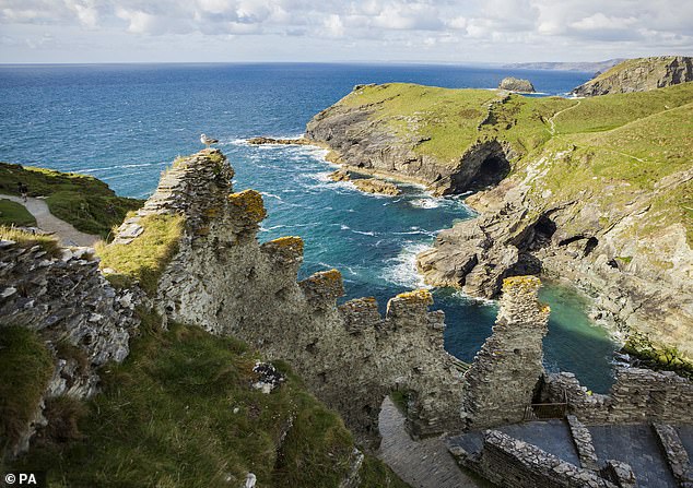 Tintagel Castle (pictured) is also owned by the Duchy.  William's real estate portfolio has increased substantially