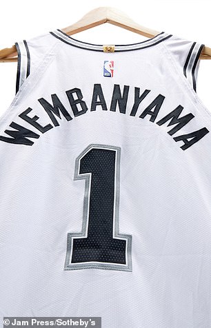 The back of Victor Wembanyama's jersey