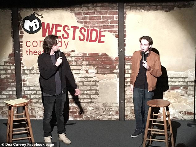 Siblings: Dex and his brother Thomas are seen on stage together in December 2016