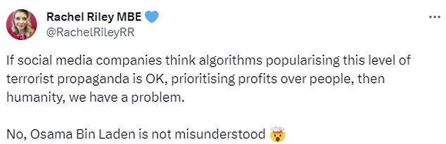 Countdown mathematician Rachel Riley attacked social media companies for 'popularising' terrorist manifestos