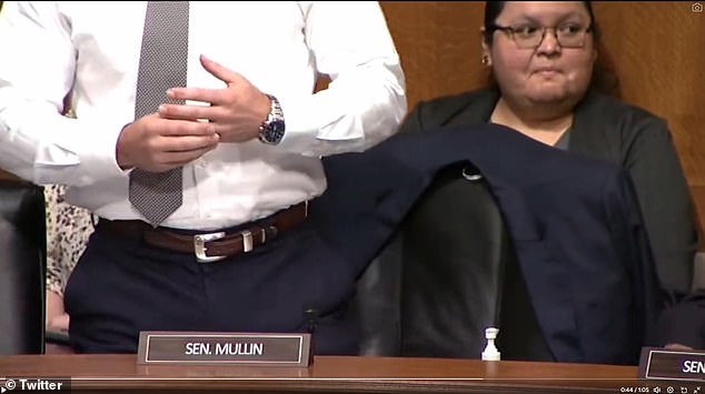 Mullin drew himself up to his full height and threatened to fight O'Brien, even removing his wedding ring as Senator Bernie Sanders tried to maintain order