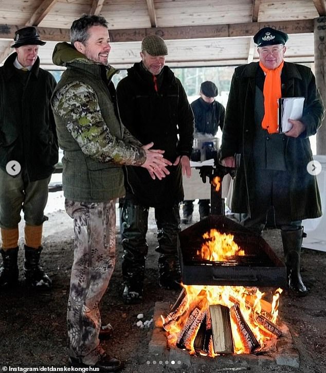 But it appears to be business as usual for Frederik as he took part in the traditional royal hunt - even after reports he met reality star Genoveva - the former daughter-in-law of the billionaire Duchess of Alba - for the first time during a luxury hunting trip in the mountains.