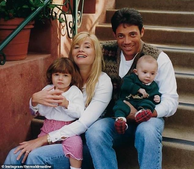 Nadine (pictured with Jordan and their two children) has previously made headlines for revealing some true and false aspects of the film