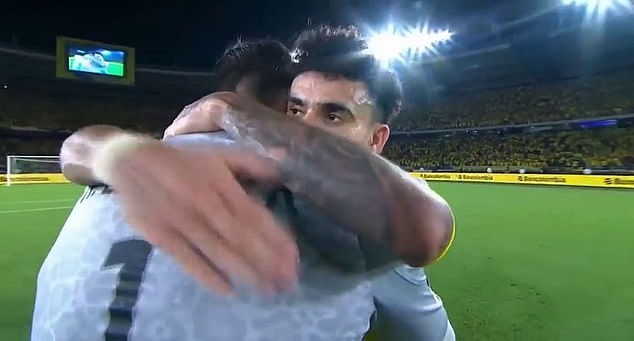 Diaz shared a heartfelt hug with Liverpool teammate Alisson after scoring past him to secure victory for Colombia against Brazil