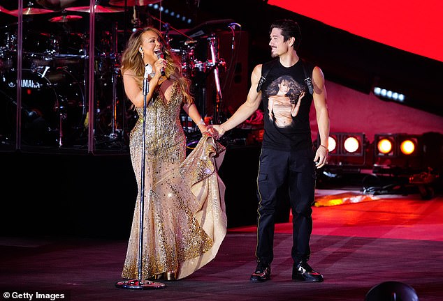 By her side: Tanaka has been dancing on Mariah's tours since 2006, according to Page Six;  seen September 2022 in NYC