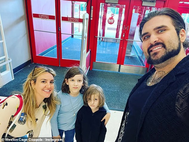 Sons: He is also father to sons Lucian, nine, and Sorin, seven, with ex-wife Danielle (pictured with partner Ermelinda Manos)