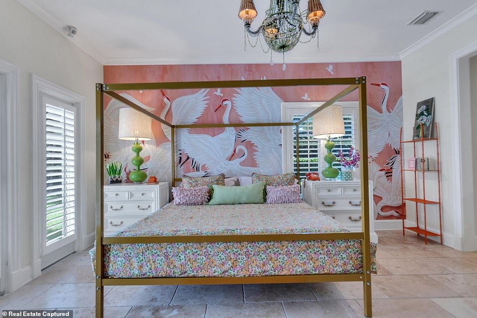 Tracy Turco is known for her retro interiors and has several properties with a similar pink theme in the area