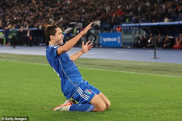 However, Federico Chiesa arrived just seconds too late to spare the Arsenal midfielder's blushes