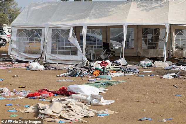 The Nova music festival venue was abandoned by festival goers when Hamas fighters stormed the area