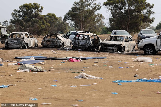 During the October 7 attacks, several cars were burned and rusted by Hamas fighters