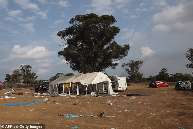 Tents, including those used for events at the festival, were abandoned by organizers and festival goers