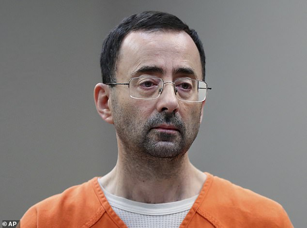 She later hinted that it also had to do with the sexual abuse she suffered from pedophile doctor Larry Nassar (seen)