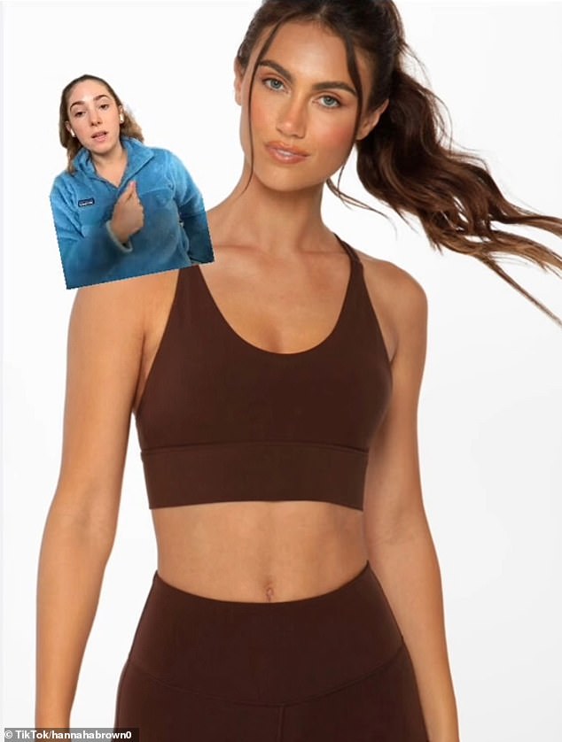 Brown was advised to buy compression tops and longline sports bras that are longer than traditional sports bras