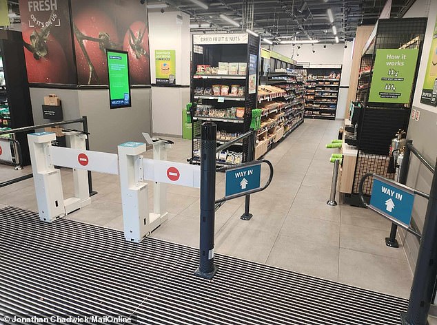 The way in: After revamping its UK branches this fall, Amazon Fresh is now allowing customers into the store as normal