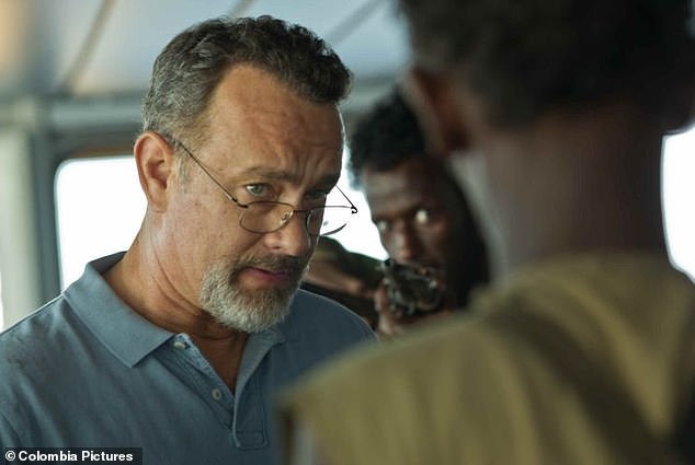 When Hanks plays the eponymous character in Captain Phillips, he urinates off the side of a lifeboat before diving into the sea to escape his captors.