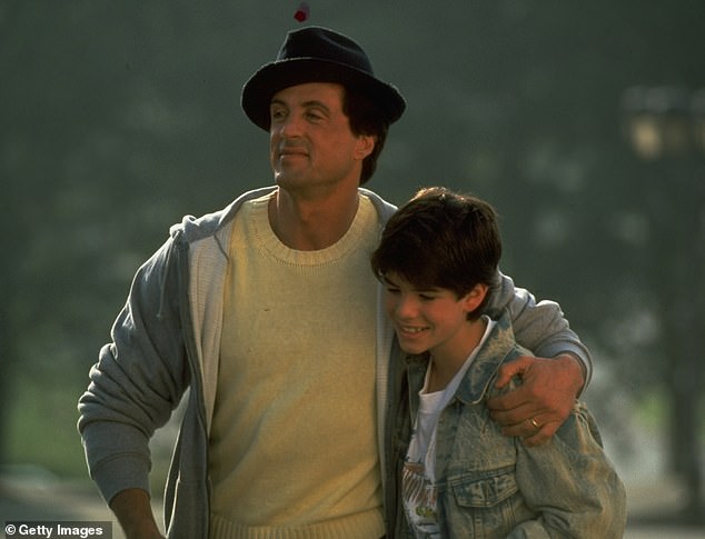 Role: Sage, who died of coronary artery disease in July 2012 at the age of 36, played Rocky Balboa's son Robert in the 1990 film Rocky V (pictured)