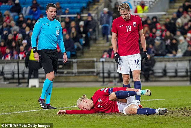 The Man City striker had come on for Norway in a 2-0 friendly win against the Faroe Islands