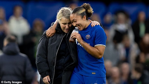 It was Emma Hayes' first home game since announcing her departure from Chelsea