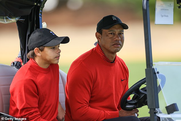 Woods and son Charlie have yet to win the PNC challenge, the father-son pair were T8 in 2023