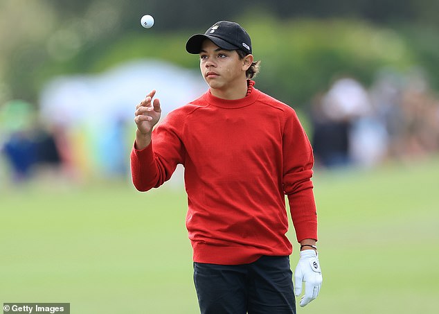 Charlie, 14, won a gold medal at the state high school golf championship on Wednesday