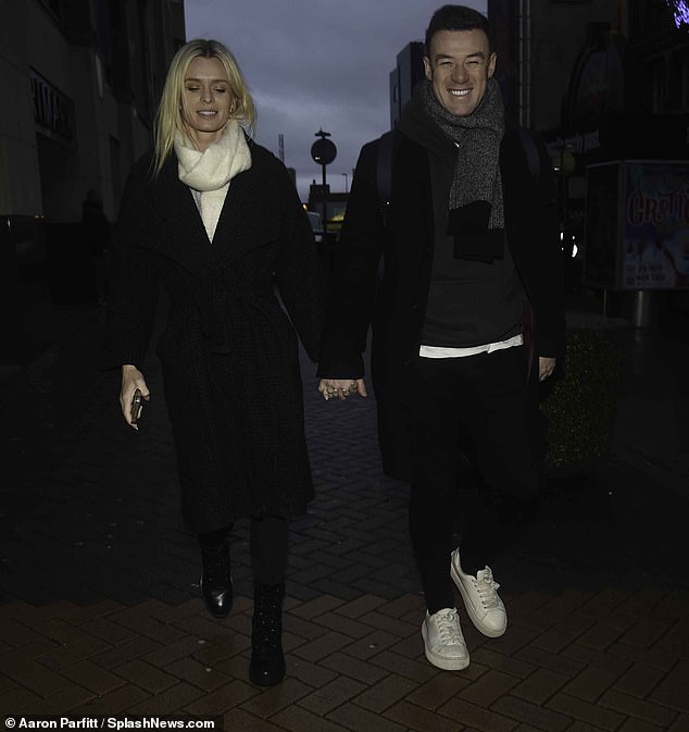 Lovebirds: Nadiya Bychkova and Kai Widdrington arrived hand in hand